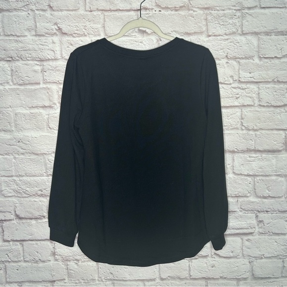 Rubzoof Black Button-Detail Women's Top NWT - Picture 6 of 13